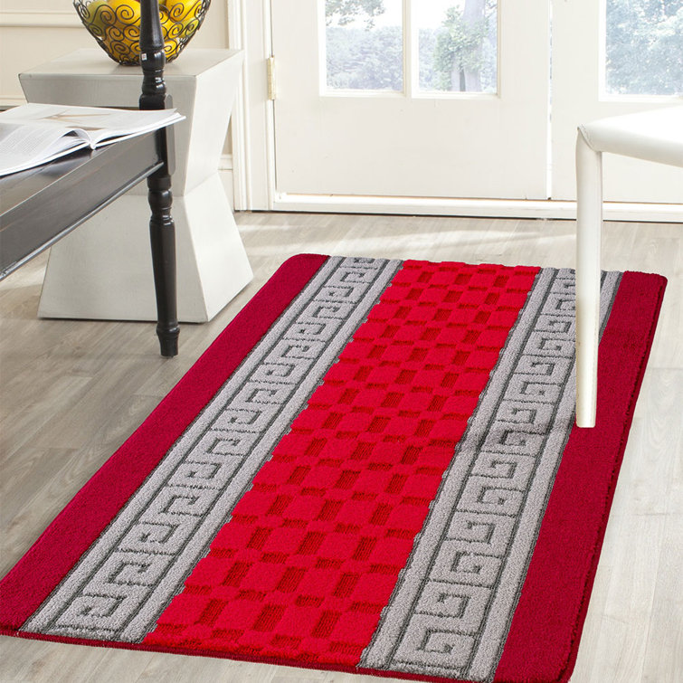 Fairmont Park Parkson Looped/Hooked Red/Grey Indoor/Outdoor Rug Wayfair.co.uk